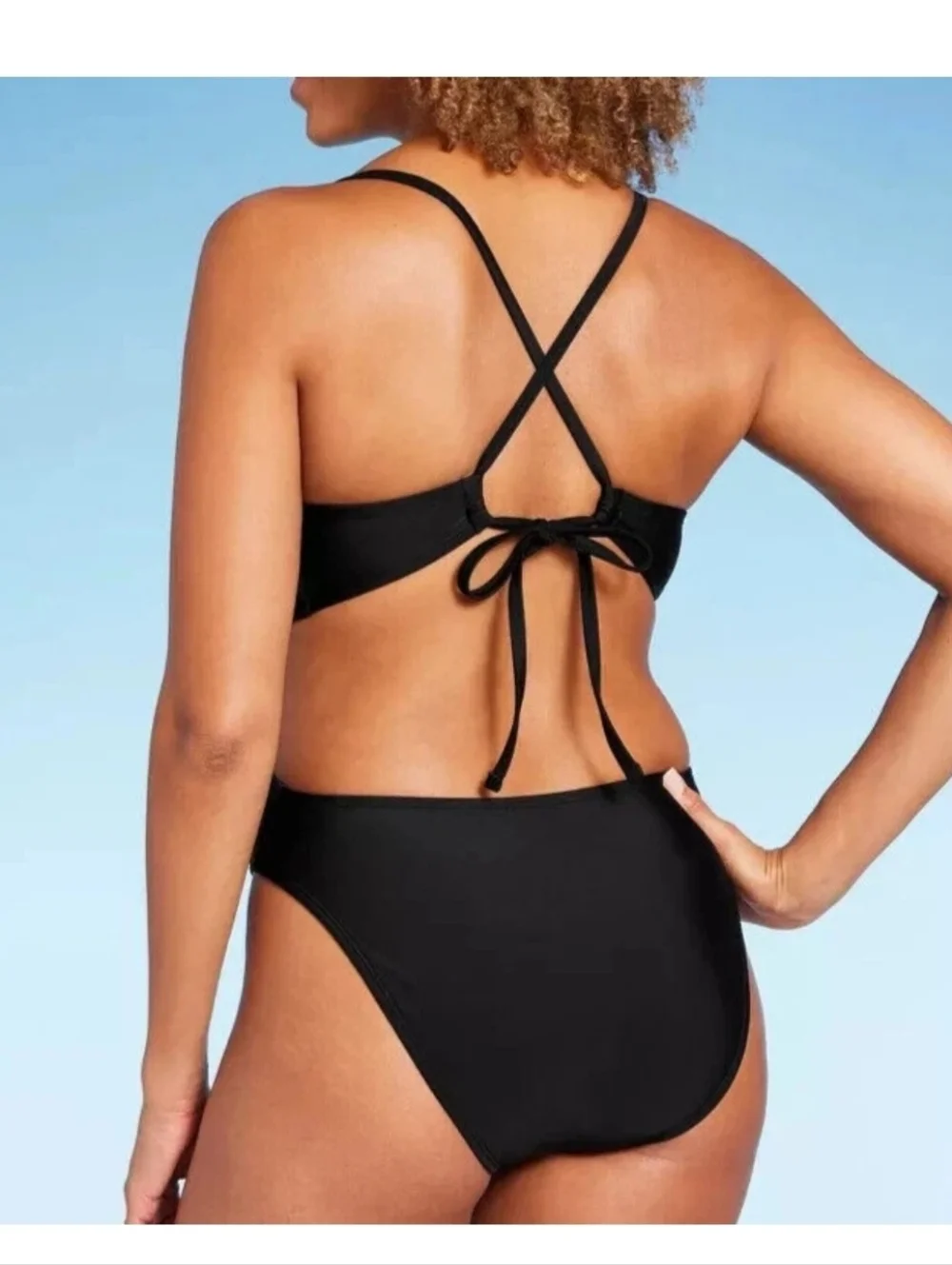 Shade & Shore Plunge Bead Detail Extra High Leg One Piece Swimsuit Women - Picture 2 of 7